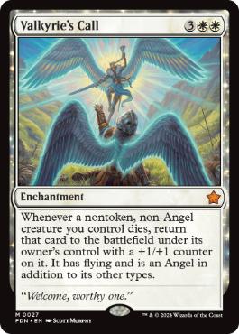 [027]【EN】【FOIL】戦乙女の呼び声/Valkyrie's Call【FDN】[M][白]