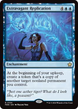 [154]【EN】【FOIL】壮麗な複製/Extravagant Replication【FDN】[R][青]