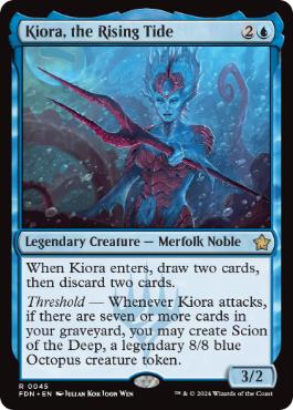 [045]【EN】【FOIL】上げ潮、キオーラ/Kiora, the Rising Tide【FDN】[R][青]