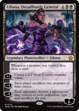 [176]【EN】【FOIL】戦慄衆の将軍、リリアナ/Liliana, Dreadhorde General【FDN】[M][黒]