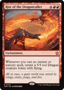 [092]【EN】【FOIL】ドラゴン呼びの儀式/Rite of the Dragoncaller【FDN】[M][赤]