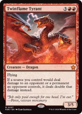 [097]【EN】【FOIL】双炎の暴君/Twinflame Tyrant【FDN】[M][赤]