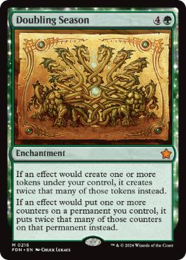 [216]【EN】【FOIL】倍増の季節/Doubling Season【FDN】[M][緑]