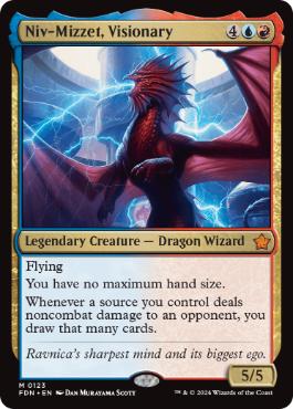 [123]【EN】【FOIL】先見者、ニヴ＝ミゼット/Niv-Mizzet, Visionary【FDN】[M][多色]