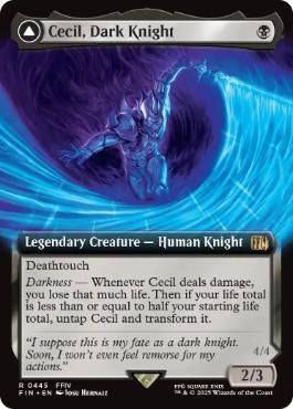 [445]【EN】■拡張アート■暗黒騎士、セシル/Cecil, Dark Knight【FIN】[R][黒]