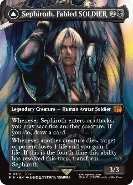 [317]【EN】■ボーダーレス■威名のソルジャー、セフィロス/Sephiroth, Fabled SOLDIER【FIN】[M][黒]