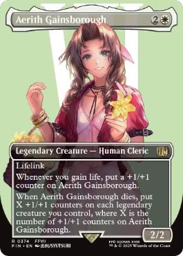 [374]【EN】【FOIL】■ボーダーレス■エアリス・ゲインズブール/Aerith Gainsborough【FIN】[R][白]