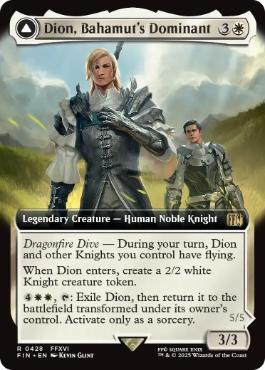 [428]【EN】【FOIL】■拡張アート■バハムートのドミナント、ディオン/Dion, Bahamut's Dominant【FIN】[R][白]