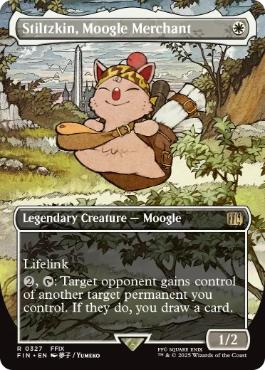 [327]【EN】【FOIL】■ボーダーレス■モーグリの商人、スティルツキン/Stiltzkin, Moogle Merchant【FIN】[R][白]