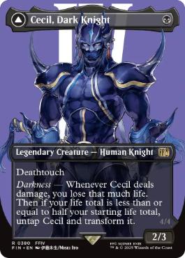 [380]【EN】【FOIL】■ボーダーレス■暗黒騎士、セシル/Cecil, Dark Knight【FIN】[R][黒]