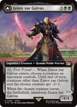 [455]【EN】【FOIL】■拡張アート■ゼノス・イェー・ガルヴァス/Zenos yae Galvus【FIN】[R][黒]