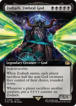 [456]【EN】【FOIL】■拡張アート■戒律王、ゾディアーク/Zodiark, Umbral God【FIN】[R][黒]
