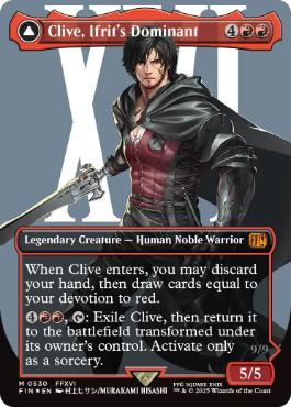 [530]【EN】【サージFOIL】■ボーダーレス■イフリートのドミナント、クライヴ/Clive, Ifrit's Dominant【FIN】[M][赤]
