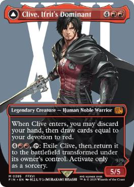 [385]【EN】【FOIL】■ボーダーレス■イフリートのドミナント、クライヴ/Clive, Ifrit's Dominant【FIN】[M][赤]