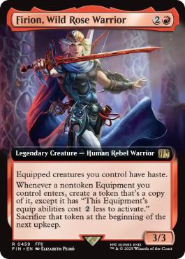 [459]【EN】【FOIL】■拡張アート■のばらの義士、フリオニール/Firion, Wild Rose Warrior【FIN】[R][赤]