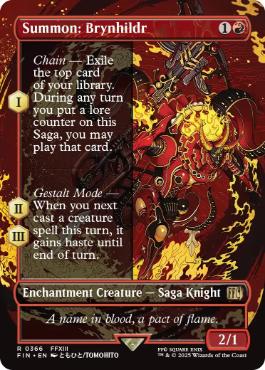 [366]【EN】【FOIL】■ボーダーレス■召喚：ブリュンヒルデ/Summon: Brynhildr【FIN】[R][赤]