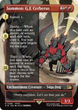 [368]【EN】【FOIL】■ボーダーレス■召喚：G.F.ケルべロス/Summon: G.F. Cerberus【FIN】[R][赤]