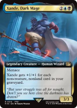 [516]【EN】【FOIL】■拡張アート■闇の魔道師、ザンデ/Xande, Dark Mage【FIN】[R][多色]