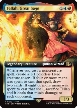 [510]【EN】【FOIL】■拡張アート■大賢者、テラ/Tellah, Great Sage【FIN】[R][多色]