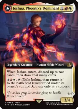 [494]【EN】【FOIL】■拡張アート■フェニックスのドミナント、ジョシュア/Joshua, Phoenix's Dominant【FIN】[R][多色]