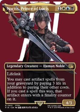 [401]【EN】【FOIL】■ボーダーレス■ルシスの王子、ノクティス/Noctis, Prince of Lucis【FIN】[R][多色]