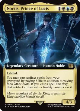 [500]【EN】【FOIL】■拡張アート■ルシスの王子、ノクティス/Noctis, Prince of Lucis【FIN】[R][多色]