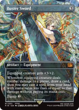 [351]【EN】【FOIL】■ボーダーレス■バスターソード/Buster Sword【FIN】[M][茶]