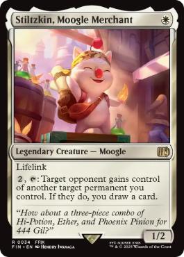 [034]【EN】【FOIL】モーグリの商人、スティルツキン/Stiltzkin, Moogle Merchant【FIN】[R][白]