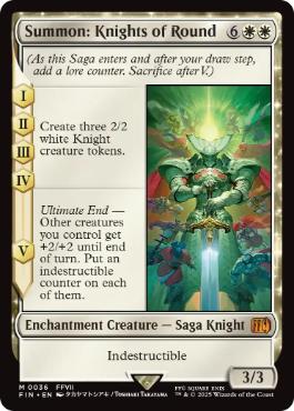 [036]【EN】【FOIL】召喚：ナイツオブラウンド/Summon: Knights of Round【FIN】[M][白]
