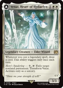 [039]【EN】【FOIL】星の意思、ヴェーネス/Venat, Heart of Hydaelyn【FIN】[R][白]