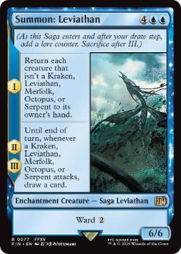 [077]【EN】【FOIL】召喚：リヴァイアサン/Summon: Leviathan【FIN】[R][青]