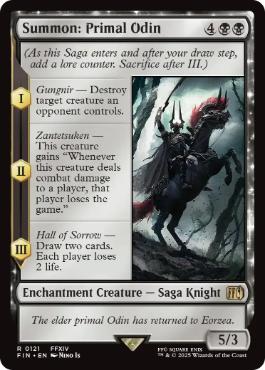 [121]【EN】【FOIL】召喚：蛮神オーディン/Summon: Primal Odin【FIN】[R][黒]