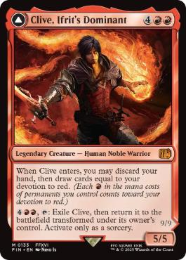 [133]【EN】【FOIL】イフリートのドミナント、クライヴ/Clive, Ifrit's Dominant【FIN】[M][赤]