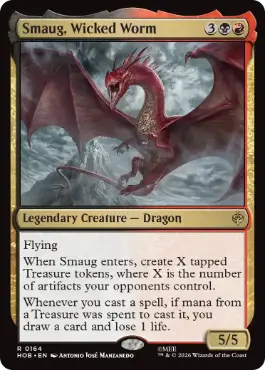 [164]【EN】【FOIL】悪い長虫、スマウグ/Smaug, Wicked Worm【HOB】[R][多色]