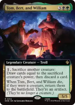 [312]【EN】【FOIL】■拡張アート■トム、バート、ウイリアム/Tom, Bert, and William【HOB】[R][多色]