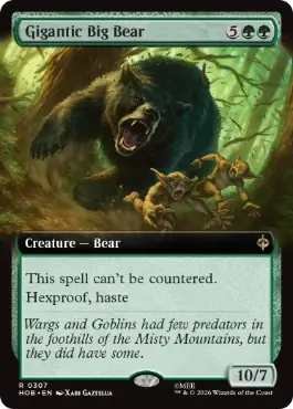 [307]【EN】【FOIL】■拡張アート■巨怪の大熊/Gigantic Big Bear【HOB】[R][緑]