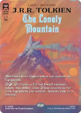 [284]【EN】【サージFOIL】■ボーダーレス■はなれ山/The Lonely Mountain【HOB】[R][土地]