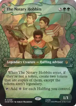[268]【EN】【サージFOIL】■ボーダーレス■ホビットの公証人/The Notary Hobbits【HOB】[R][緑]