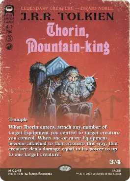 [243]【EN】【FOIL】■ボーダーレス■山の王、ソーリン/Thorin, Mountain-king【HOB】[M][赤]