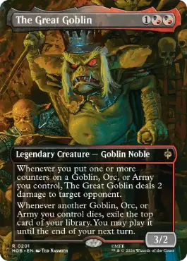 [201]【EN】【FOIL】■ボーダーレス■大ゴブリン/The Great Goblin【HOB】[R][多色]