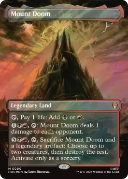 [090]【EN】【サージFOIL】■ボーダーレス■滅びの山/Mount Doom【HOC】[M][土地]