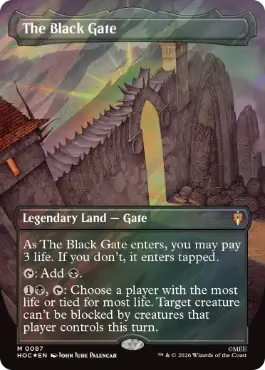 [087]【EN】【サージFOIL】■ボーダーレス■黒門/The Black Gate【HOC】[M][土地]