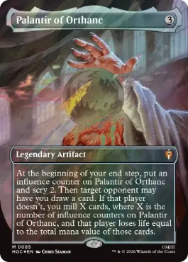 [085]【EN】【サージFOIL】■ボーダーレス■オルサンクのパランティール/Palantír of Orthanc【HOC】[M][茶]