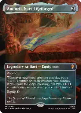 [080]【EN】【サージFOIL】■ボーダーレス■ナルシルの再鍛、アンドゥーリル/Andúril, Narsil Reforged【HOC】[M][茶]