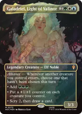 [072]【EN】【サージFOIL】■ボーダーレス■ヴァリノールの光、ガラドリエル/Galadriel, Light of Valinor【HOC】[M][多色]