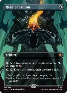 [046]【EN】【FOIL】■ボーダーレス■サウロンの遺物/Relic of Sauron【HOC】[M][茶]