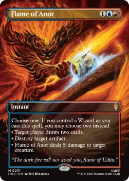 [031]【EN】【FOIL】■ボーダーレス■アノールの焔/Flame of Anor【HOC】[M][多色]