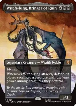 [021]【EN】■ボーダーレス■破滅をもたらす者、魔王/Witch-king, Bringer of Ruin【HOC】[M][黒]
