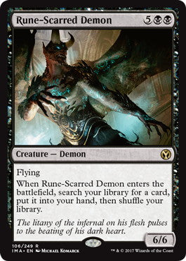 [106]【EN】【FOIL】ルーン傷の悪魔/Rune-Scarred Demon【IMA】[R][黒]