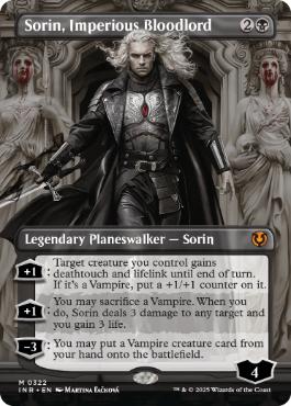 [322]【EN】【FOIL】■ボーダーレス■傲慢な血王、ソリン/Sorin, Imperious Bloodlord【INR】[M][黒]